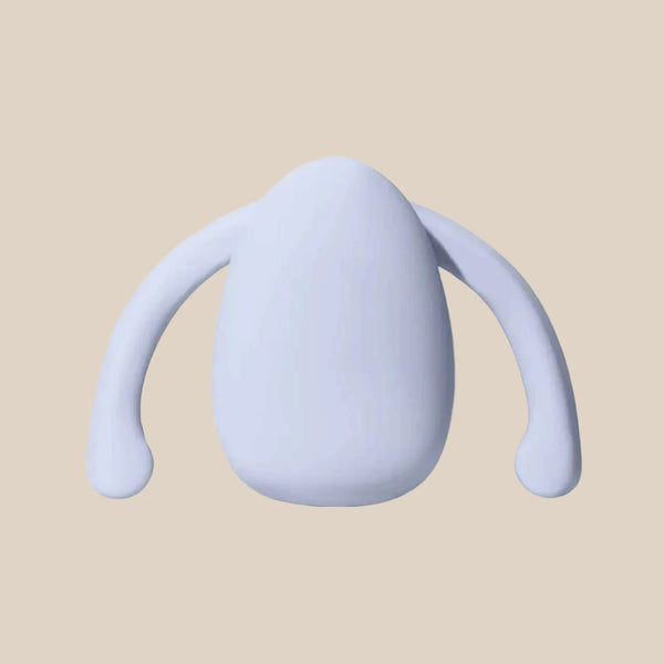 Dame Eva 2 hands-free couples vibrator in Ice blue from Noirette.