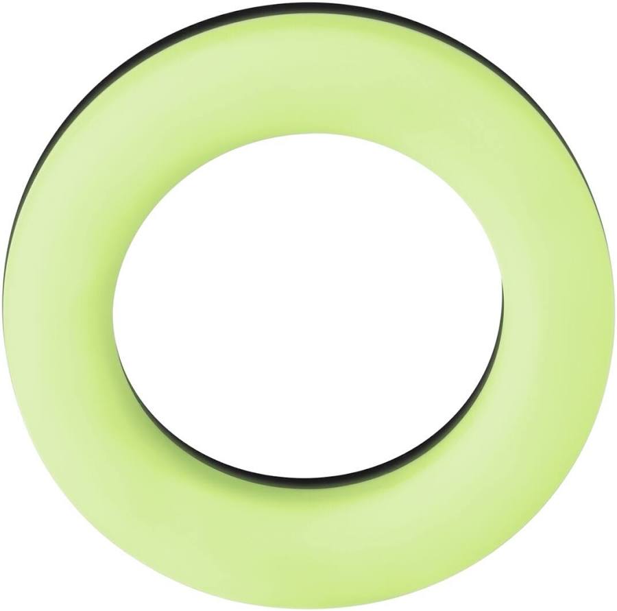 Round silicone ring in pale green, body-safe adult toy for pleasure and intimacy essentials