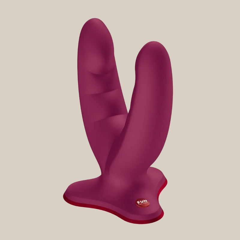 Fun Factory Ryde - Double Grinding Dildo with Suction Cup Base MAGENTA