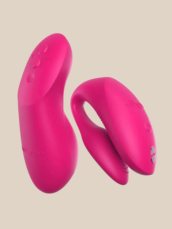 The responsive Haptic Squeeze Remote in Electric Pink for the Chorus Pro.