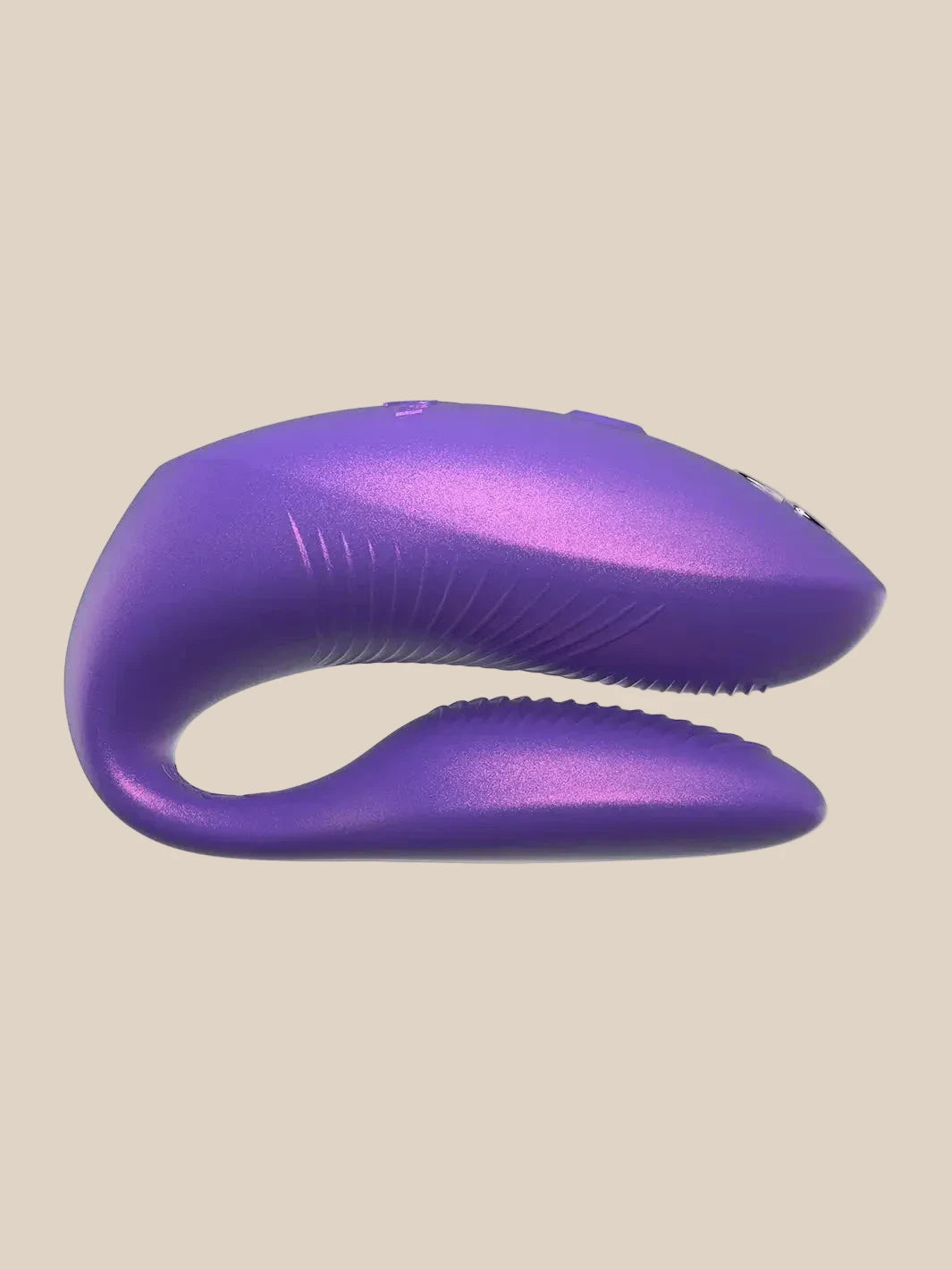 Showing the ergonomic, adjustable fit of the Cosmic Purple Chorus Pro.