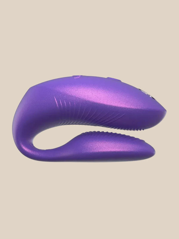 Showing the ergonomic, adjustable fit of the Cosmic Purple Chorus Pro.