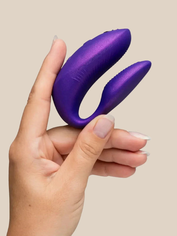 Hand-held shot of the Cosmic Purple Chorus Pro for scale and reference.