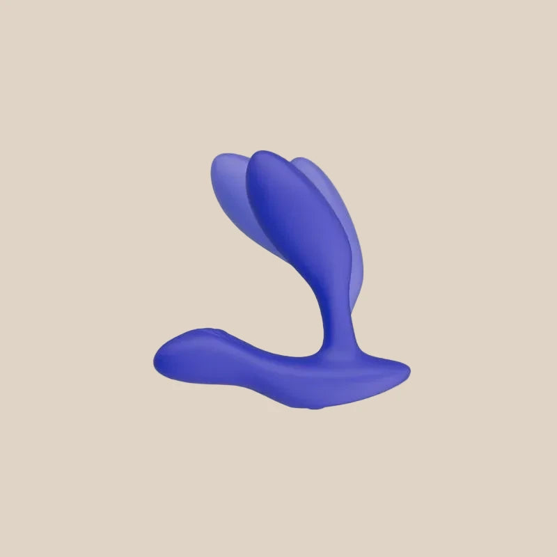 We-Vibe Vector Plus in Royal Blue showing powerful vibration intensity and water-resistance for Noirette.