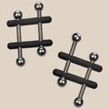 CalExotics Nipple Grips Power Grip Rubber Crossbar Nipple Vices in matte black finish available at Noirette