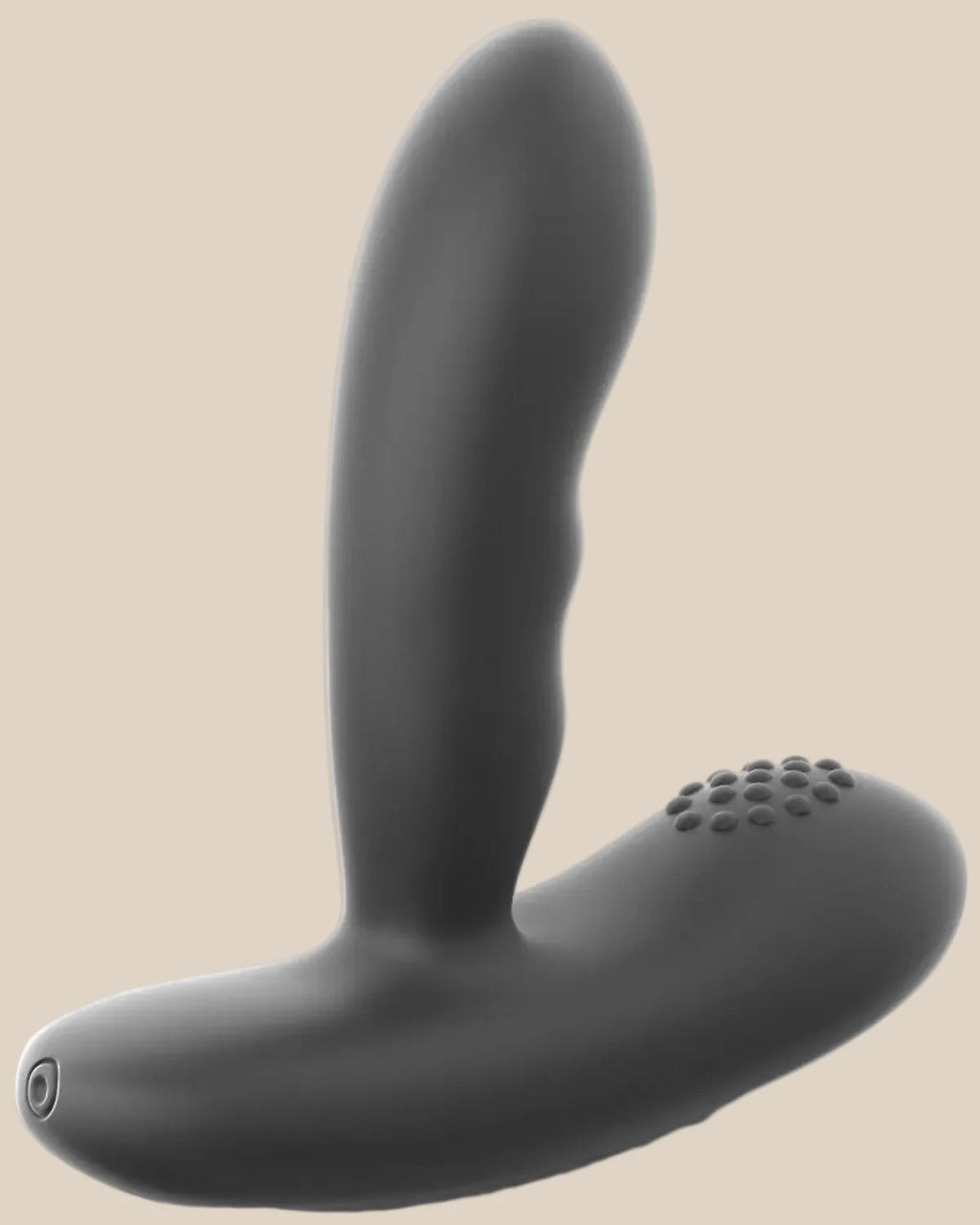 Three quarter studio angle of the Dorcel P-Stroker highlighting the seamless transition between the internal shaft and external base