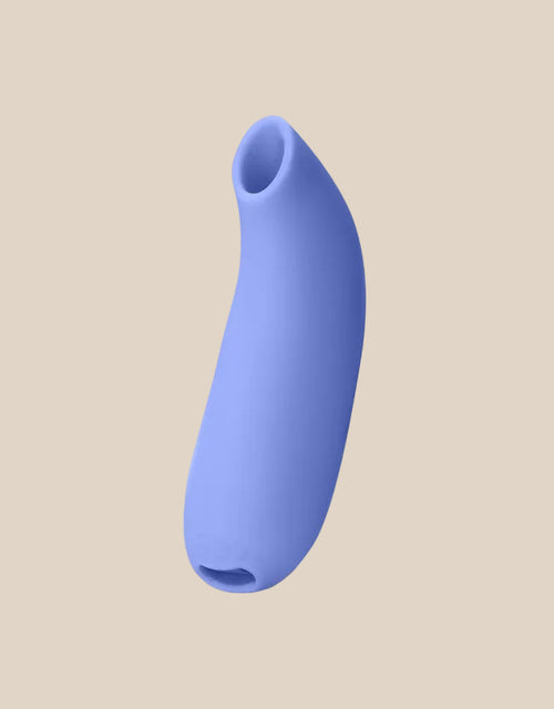 Dame Aer clitoral suction stimulator in Periwinkle blue by Noirette.
