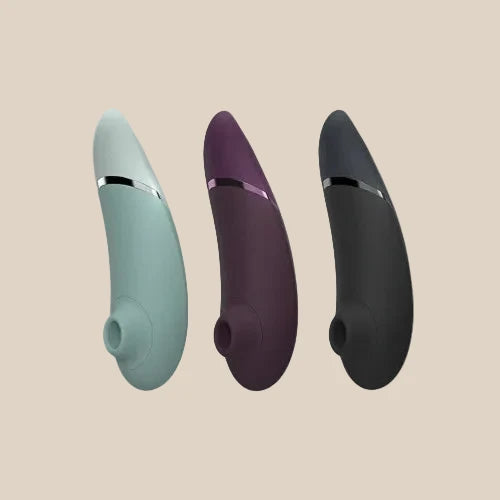 The Womanizer Next collection at Noirette featuring Black, Dark Purple, and Sage Green. All 3D Pleasure Air models are in stock and ready for discreet Australia-wide shipping.
